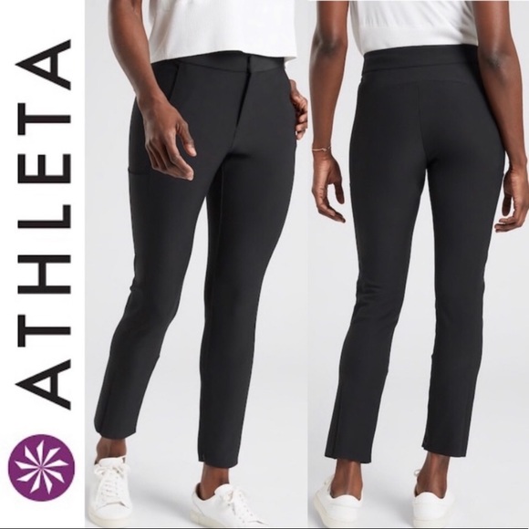 Athleta Pants - Athleta Stellar Fitted High Rise Trouser Pants, Black Size 6